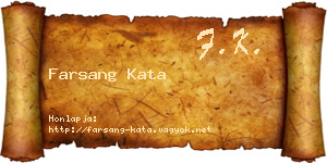 Farsang Kata névjegykártya